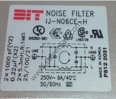 EMI FILTER , Şebeke Filtresi Power Soket , ET IJ-N06CE-H , 250V 6A , POWER FİLTRE , Made in KOREA ( ÜRÜN KABLOLARI İLE BİRLİKTE VERİLECEKTİR )
