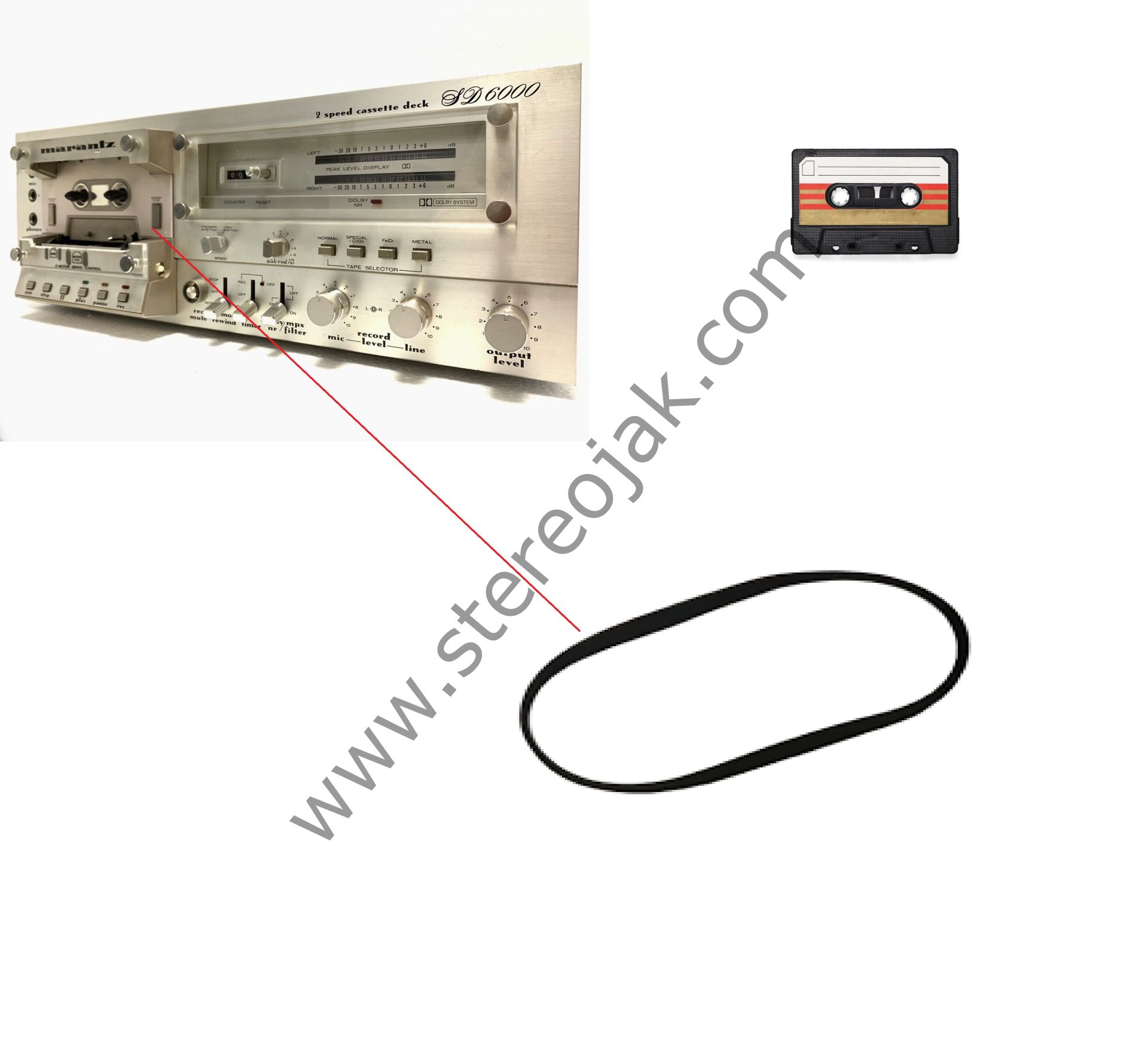 Marantz SD 6000 Stereo Cassette Deck 2 Speed Vintage 1979