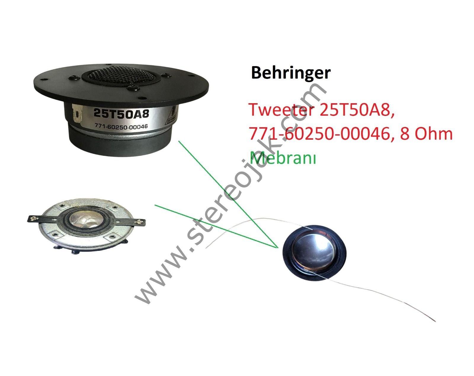Behringer Tweeter Mebranı 25T50A8, 771-60250-0004