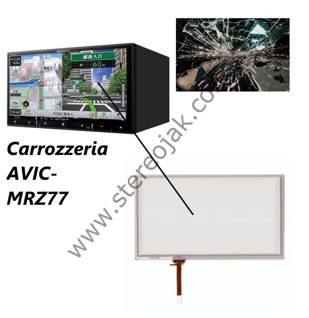 Carrozzeria AVIC-MRZ77     Dış  Yüzey  Dokunmatik Bölüm    ( Pioneer  Carrozzeria Dokunmatik )
