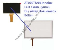 AT070TN94  Innolux LCD ekran uyumlu    Ön  Dış Yüzey Dokunmatik  Bölüm   ( 4 Pin Dokunmatik )   Dayanıklı Seri