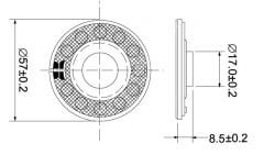 57MM 32 OHM 0.5WATT HOPARLOR