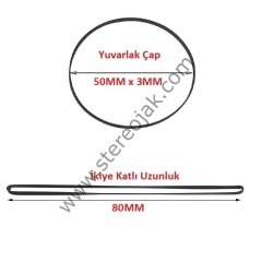 Y SERİSİ 50 x 3MM ( 50MM ENLİ LASTİK )( İKİYE KATLI UZUNLUĞU 80MM )