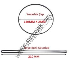 YUV 130X2MM ÇAP : 130MM X 2MM , İkiye Katlı 210MM Lastik
