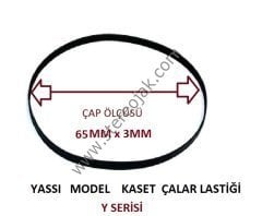 Y SERİSİ 65 x 3MM  (  ÇAP  65MM ENLİ LASTİK )  (  İKİYE KATLI  10 CM    100MM  )  Y-65      YASSI KAYIŞ