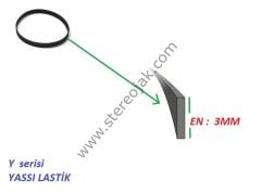 Y SERİSİ 65 x 3MM  (  ÇAP  65MM ENLİ LASTİK )  (  İKİYE KATLI  10 CM    100MM  )  Y-65      YASSI KAYIŞ