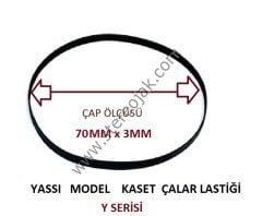 Y SERİSİ 70 MM x 3MM ( 70MM ENLİ LASTİK ) ( İKİYE KATLLI 110MM )