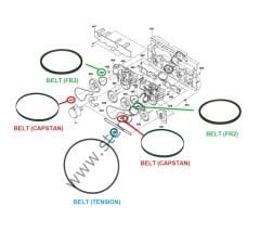 HCD-VR50/VR70     LBT-VR50   KASET BÖLÜMÜ LASTİK SETİ   (  5  Lİ )