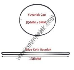 Y SERİSİ 85 x 3MM( ÇAP - 85MM ENLİ LASTİK )   ( İkiye katlı  130 MM  )