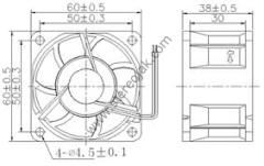 60x60x38mm   dc 24v  0.12 amper  3 kablolu  fan