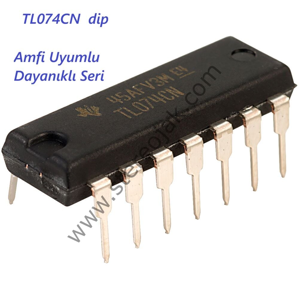 TL074 CN   DİP  KILIF     JFET input single operational amplifiers.  ( 1.SINIF  AMFİ UYUMLU  ÜRÜN  )