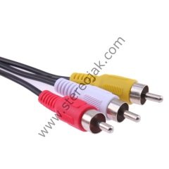 3 Rca Erkek - USB Erkek Çevirici Kablo - 1,2Metre
