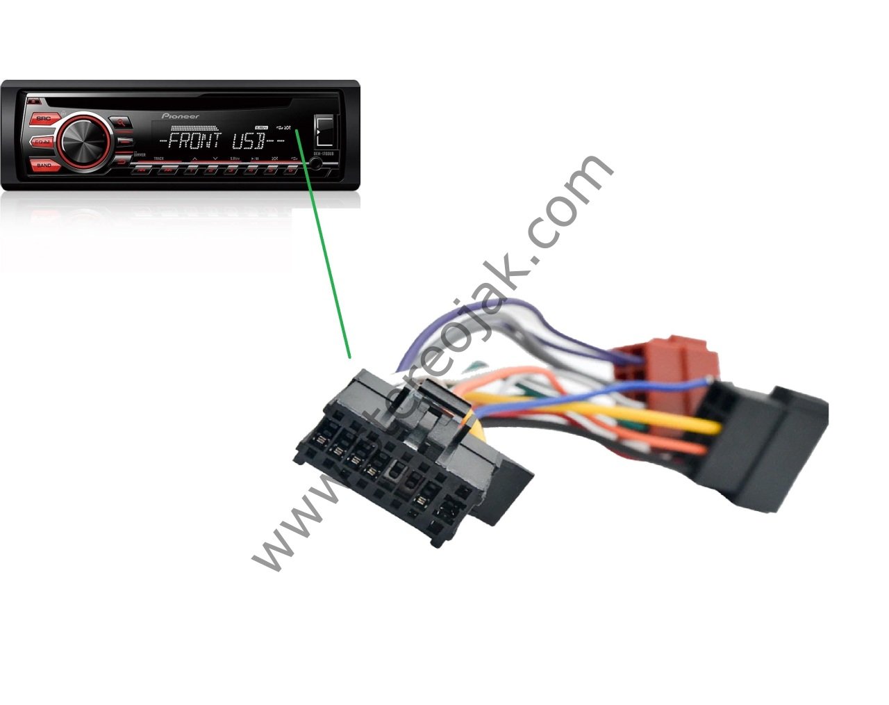 Pioneer. deh-1700ub  oto teyp soketi