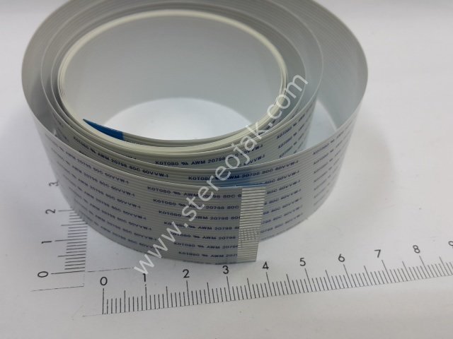 HP750C design jet  PLOTTER FLAT KABLO 30 damar  en:3.1CM     boy:2 metre   bir ucu ters      diğer ucu düz kablo