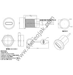 Pano Tip TYPE-C Şase Dişi 2P - Şarj İçin , Su Geçirmez Kapaklı