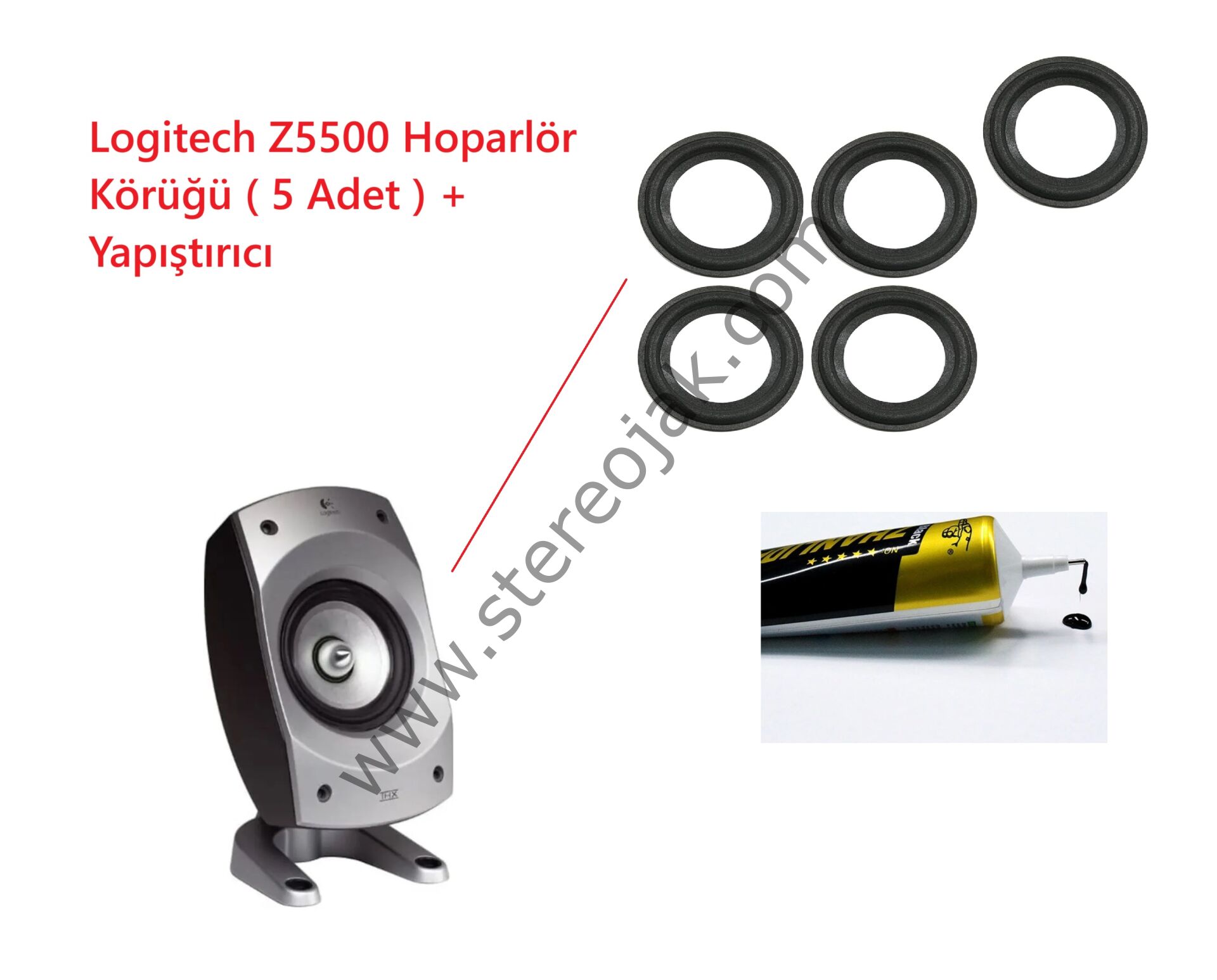Logitech Z5500 Hoparlör Körüğü ( 5 Adet ) + Yapıştırıcı