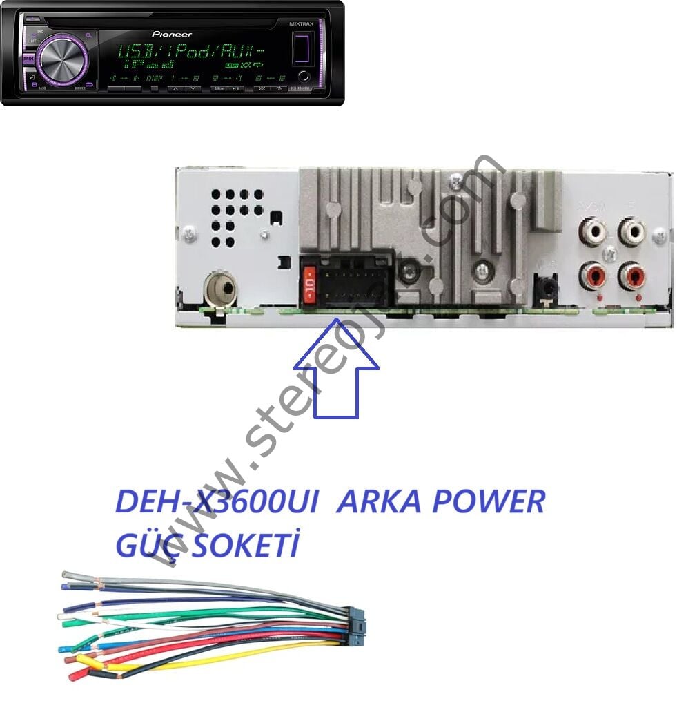 DEH-X3600UI  ARKA POWER GÜÇ SOKETİ