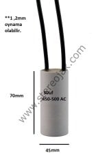 30uF , 450-500ACV Daimi Kondansatör , Kaliteli , Uzun Ömürlü ( 3 Adet )