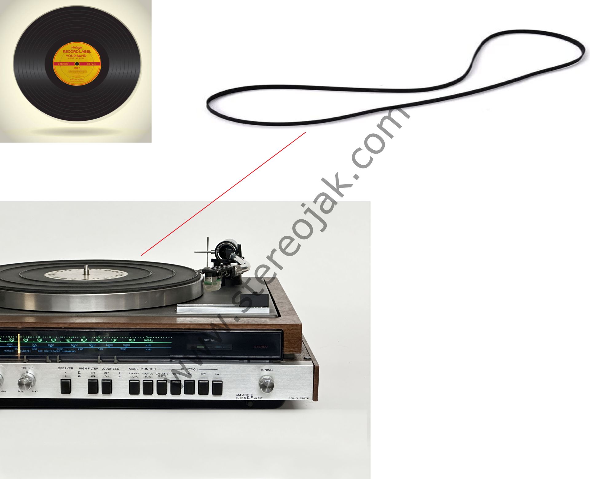 SONY HMK-70   PİKAP  KAYIŞI