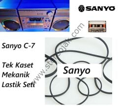 Sanyo C-7    ( Sanyo C7 )  Tek Kaset  Mekanik  Lastik Seti