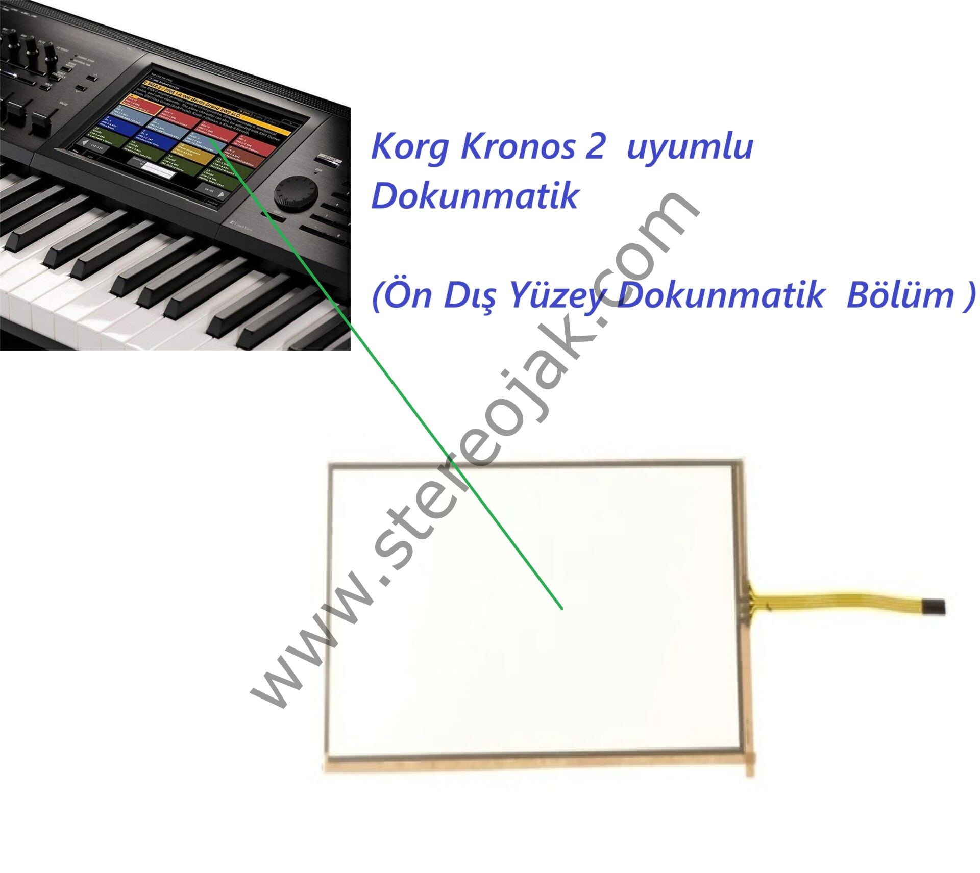 Korg Kronos 2  Dokunmatik ( Ön Dış Yüzey Dokunmatik Bölüm )  1.sınıf ürün