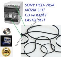 SONY HCD-VX5A  MÜZİK SETİ   (  compact disc deck receiver belt kit  )      CD ve KASET   KOMPLE  LASTİK YENİLEME  SETİ