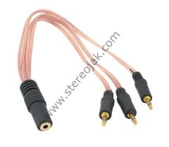 3.5mm Stereo Jak Dağıtıcı , 3 Erkek Stereo Jak - 1 Dişi Stereo