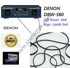 DENON DRW-580     ÇİFT KASET ÇALAR  DEK TEYP LASTİK SETİ