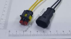 SU GEÇİRMEZ/WATERPROOF  KONNEKTÖR 2 Lİ TAKIM KABLOLU   10 CM