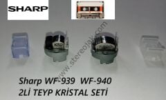 SHARP VINTAGE MÜZİK SETİ TEYP KRİSTALİ  ( DÖNER KAFA  ) Sharp WF-939  -  WF-940    KASET MEKANİK  2Lİ TEYP KRİSTAL SETİ   ( 1 ADET OKUYUCU   1 ADET  KAYIT KAFASI )