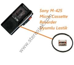 Sony M-425   M-729V     Sony  Mikro  Kaset  Kayıt Cihazı  Mekanik  Lastiği      ( Micro Cassette Recorder  Belt )   Kayış