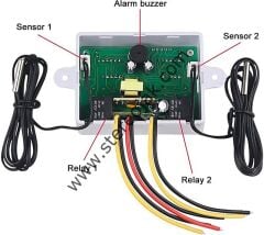 XK-W1088 İkili Dijital Sıcaklık Kontrollü Termostat - 220V/AC 1500W