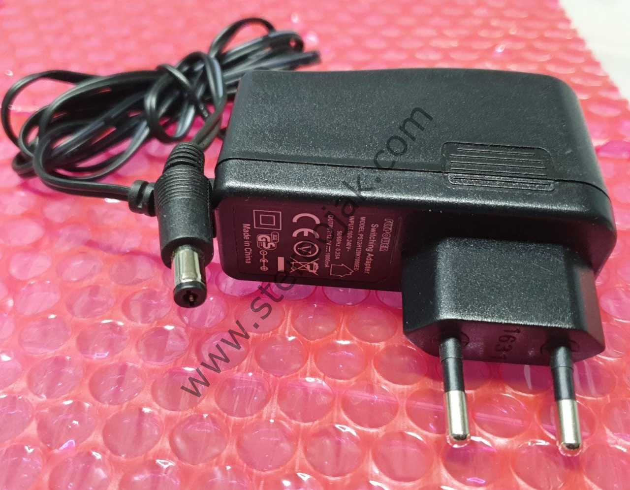 Kaliteli 12 volt 1 amper orjinal adaptör  flypower PS12H20K   jak  5.5x2.1mm