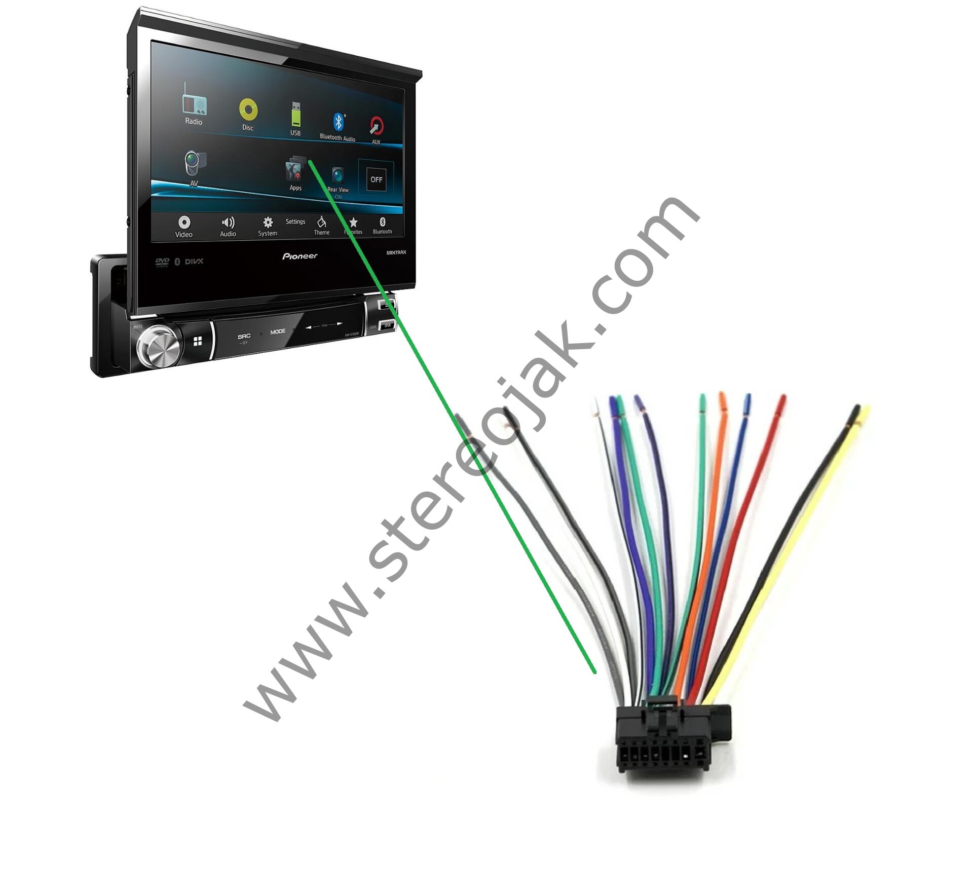 Pioneer    AVH-X7550BT   /     AVH-X 7550 BT Bluetoothlu indash SOKET