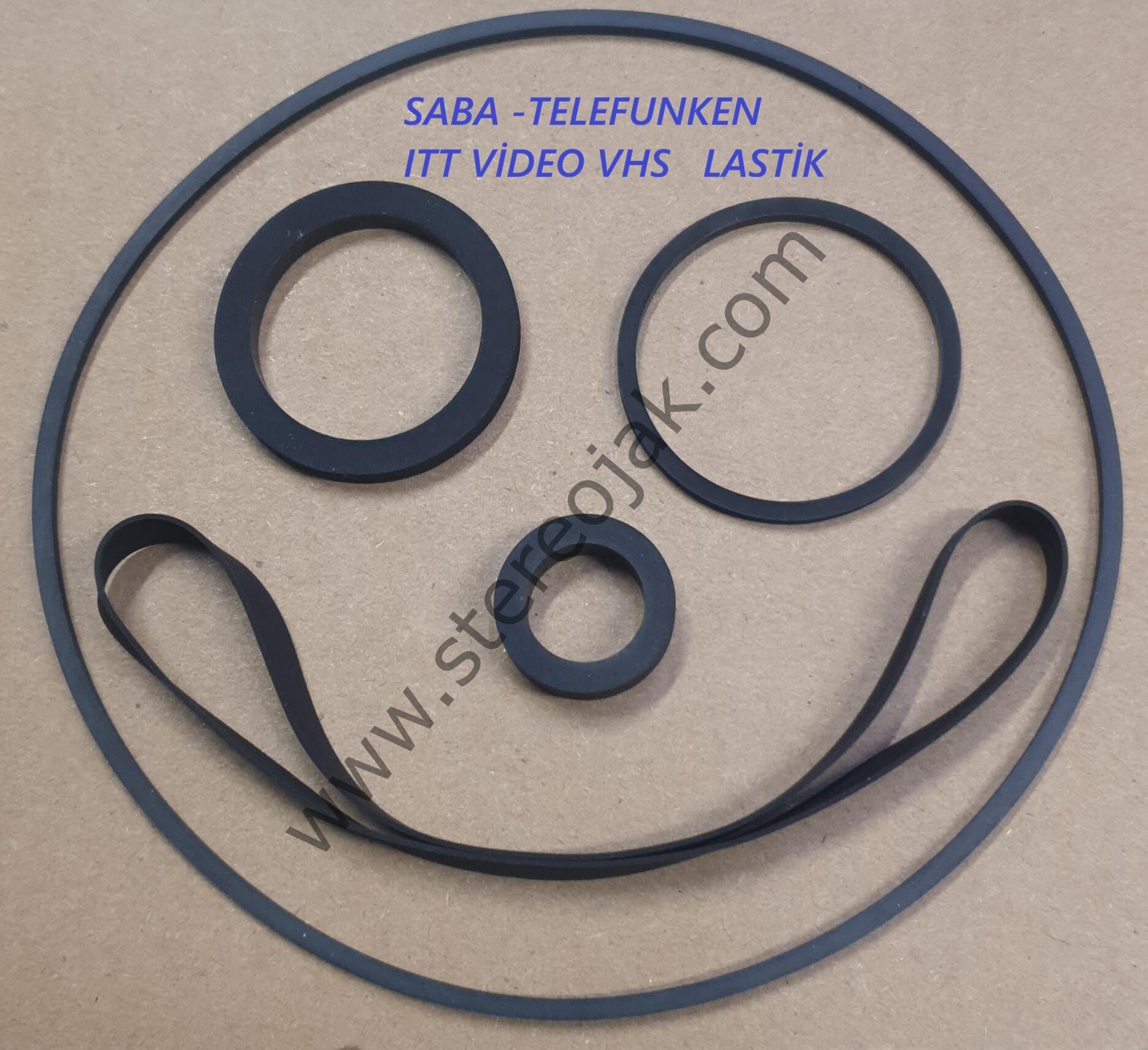 SABA -TELEFUNKEN -  ITT    VHS  MODEL  UYUMLU  VİDEO MEKANİK  LASTİK SETİ