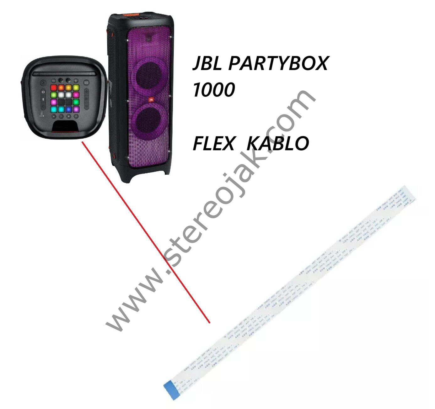 JBL PARTYBOX 1000    Uyumlu   30 CM  Boy  İç kısım   FLEX