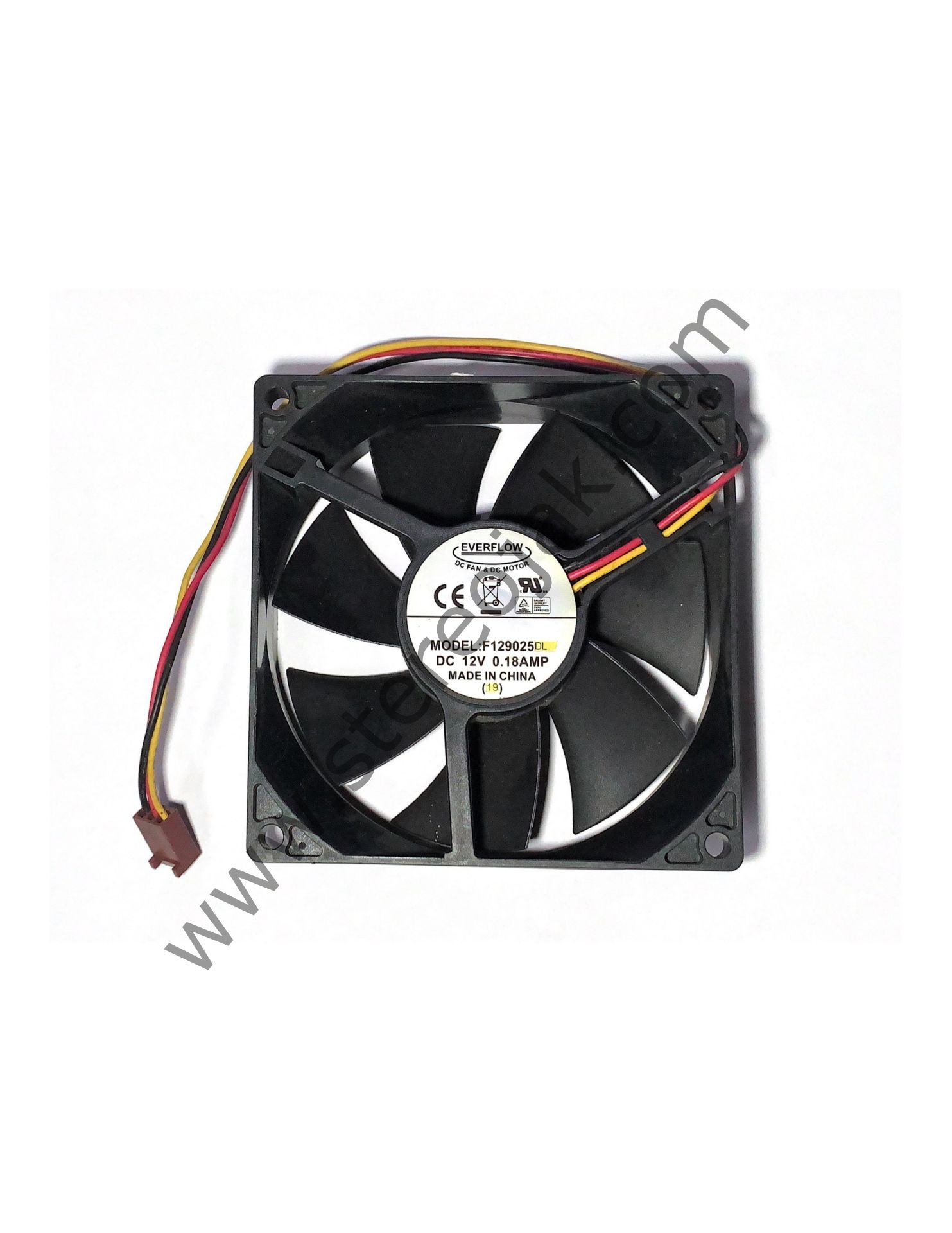 EVERFLOW 12v 0.18A 90X90X25 , F129025DL 3 Kablo