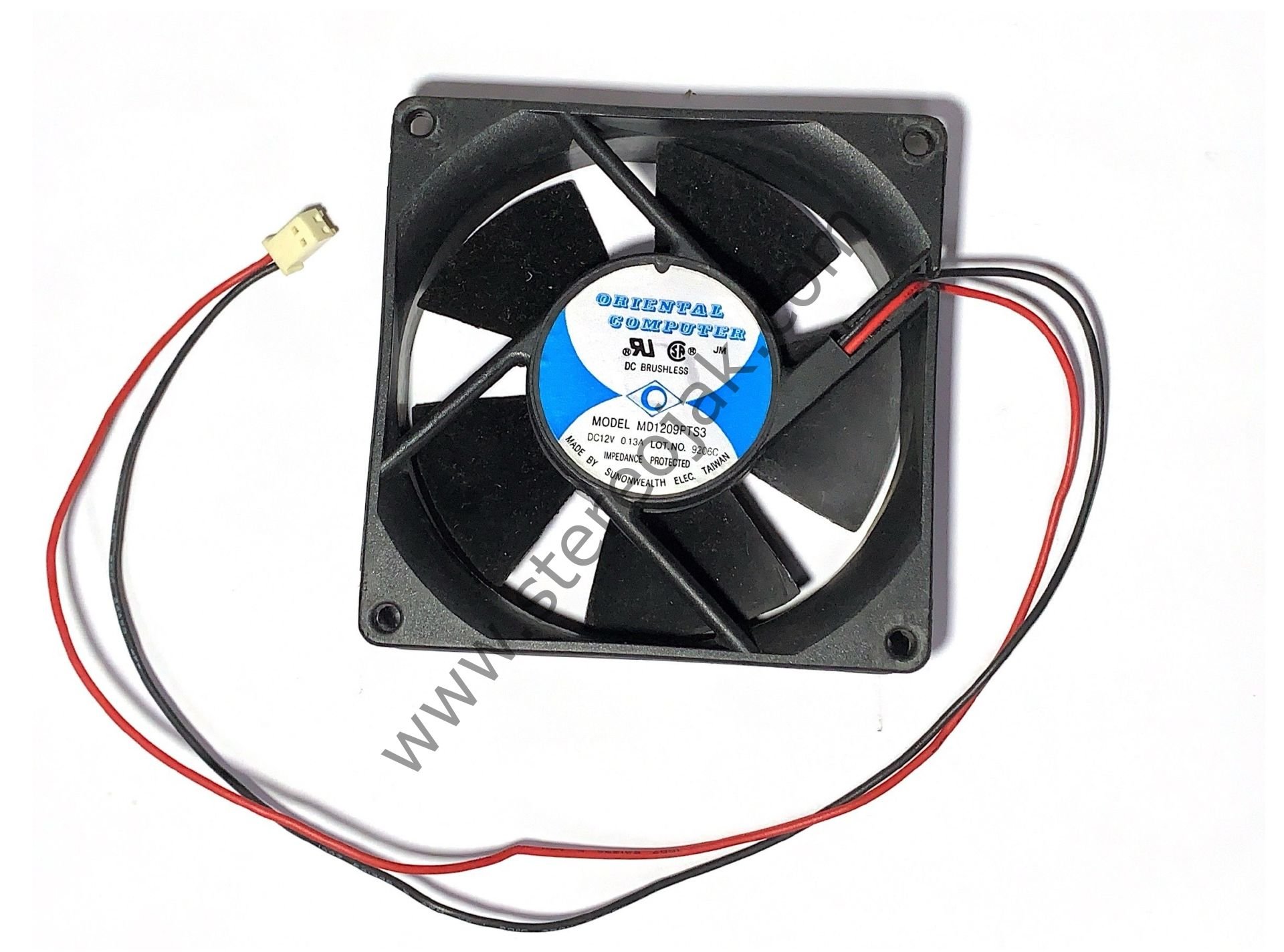 Oriental Computer 12v 0.13A 90X90X25 , MD1209PTS3 2 Kablo , Made in Taiwan