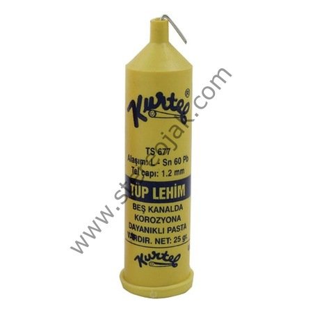 Kurtel  -Tüp Lehim - 1,2mm 25Gr. 5 Kanal da Korozyona Dayanalıklı Pastalı Ürün