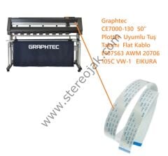 Graphtec CE7000-130  50” Plotter  Uyumlu Tuş Takımı  Flat Kablo   E107563 AWM 20706 105C VW-1   EIKURA
