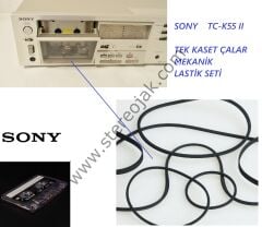 SONY    TC-K55 II  TEK KASET ÇALAR  MEKANİK  LASTİK SETİ