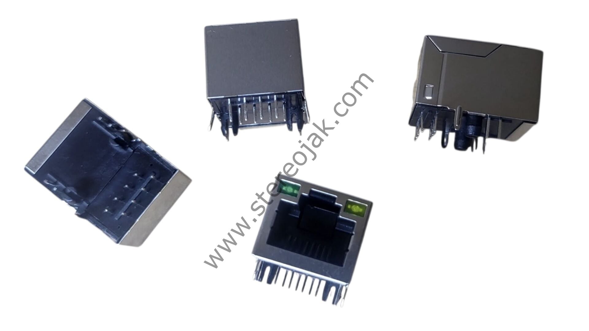 RJ45 Ethernet Soketi 8P8C Metal Korumalı Çift LED