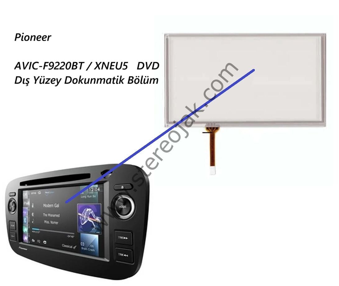 Pioneer   AVIC-F9220BT / XNEU5   DVD Dış Yüzey Dokunmatik Bölüm