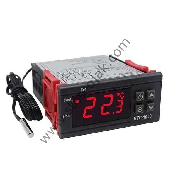 STC-1000 AC 110-220V 10A LCD Ekranlı Sıcaklık Kontrol Modülü - ( Gerçek Entegreli )