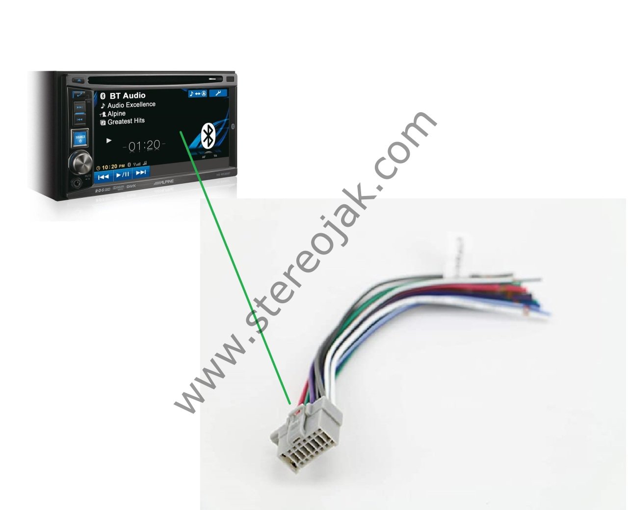IVE-W530BT  ALPINE   DOUBLE TEYP SOKETİ KABLOSU