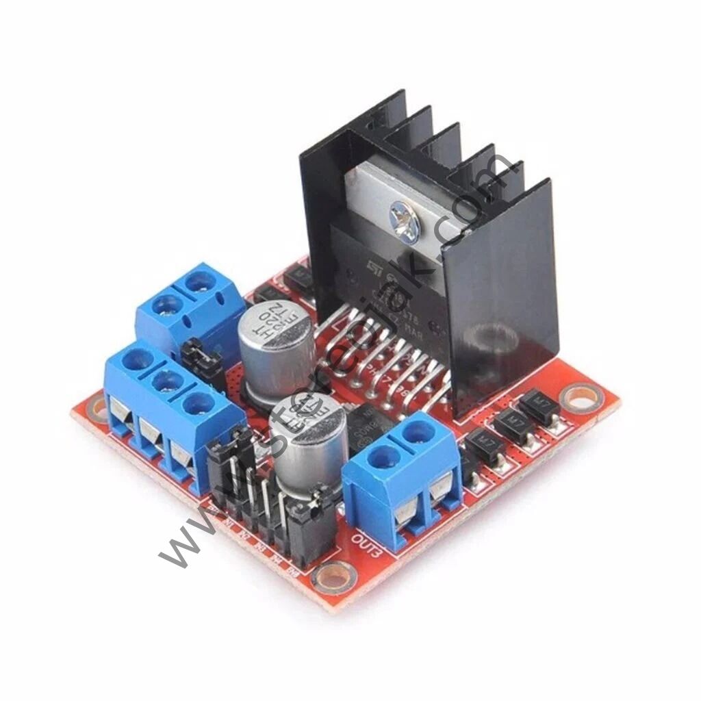L298N Voltaj Regülatörlü Çift DC Motor Sürücü Modülü