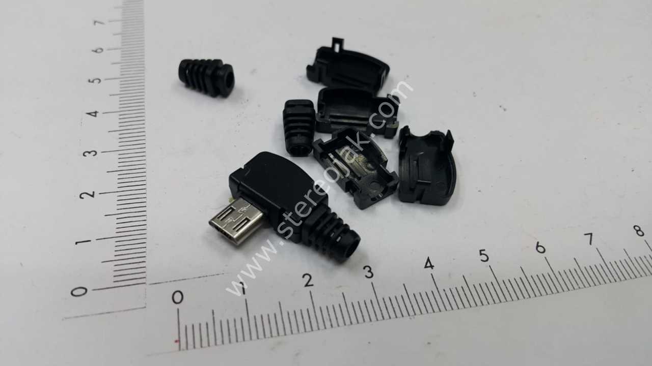 micro usb erkek jak 90 derece L konnektör