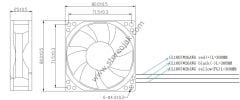 80X80X25MM-12VDC-0.40A , LÜFTER-LTD8025H1S