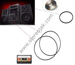 SONY FH-E828   LASTİK  SETİ   (   TC-H 300  ÇİFT KASET BÖLÜMÜ  ve CDP-S37  TEKLİ  CD BÖLÜMÜ   UYUMLU LASTİK TAKIMI )