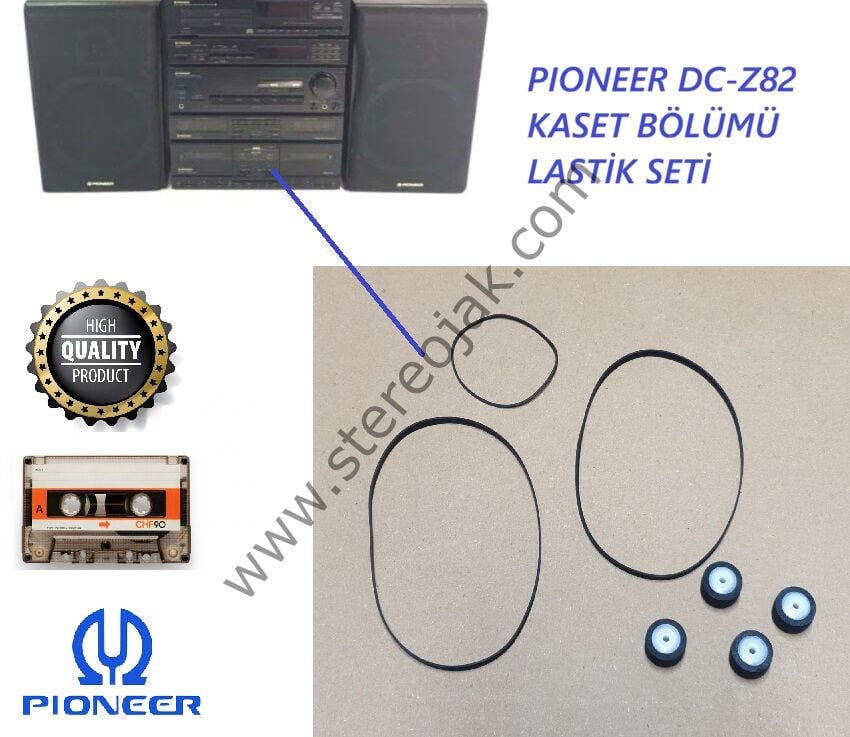 PIONEER DC-Z82 ÇİFT KASET PLAYER   BÖLÜMÜ LASTİK SETİ